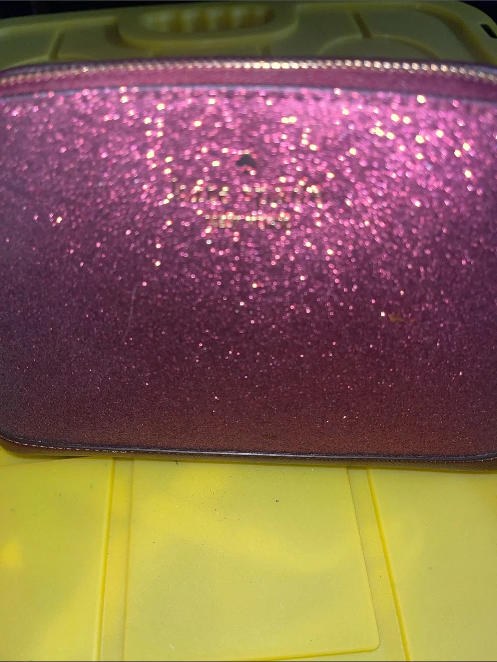 NWOT- kate spade plum glitter crossbody bag
